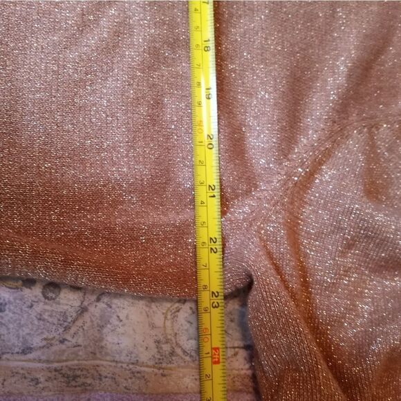 Lane Bryant Size Plus 18/20 Longsleeve Brown Sequin Womens Top - Picture 5 of 8